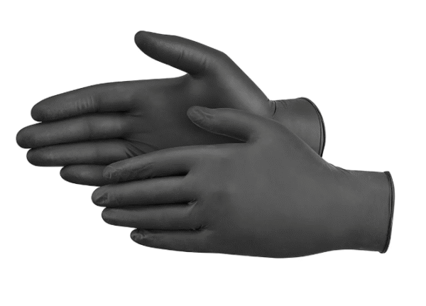 BLACK NITRILE GLOVES